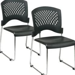 Sled Base Stack Chair- Set of 2