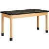 Solid Epoxy Resin Top Hardwood Science Table (21'' D X 60'' W)