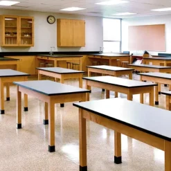 Solid Epoxy Resin Top Hardwood Science Table (21'' D X 60'' W)
