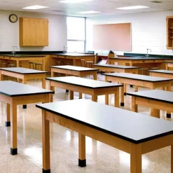 Solid Phenolic Resin Top Hardwood Science Table (24'' D X 60'' W)