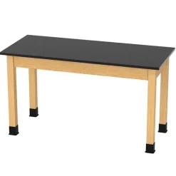 Solid Phenolic Resin Top Hardwood Science Table (36'' D X 60'' W)