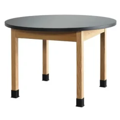 Solid Phenolic Resin Top Hardwood Science Table (48'' Round)