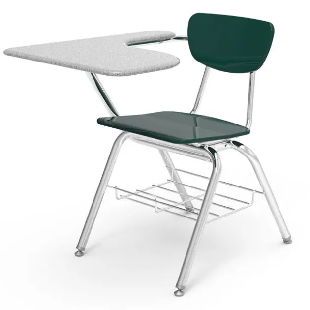 Solid Plastic Chair Desk w/ Bookrack