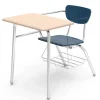 Solid Plastic Top Chair Desk with Bookrack