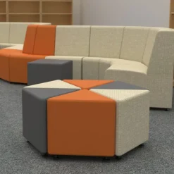 Sonik Soft Seating Triangle Ottoman- 18'' H