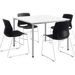 Spright Table & Lola Chair Set w/ Sled Base