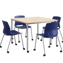 Spright Table & Lola Chair Set w/ Casters