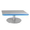 Square Coffee Table with Circular Base