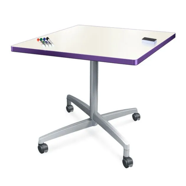 Square Dry Erase Nest and Fold Bar Height Café Tables