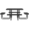 Square Outdoor Picnic Tables with Expanded Metal Frame