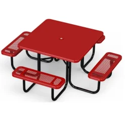 Square Solid Top Outdoor Picnic Tables