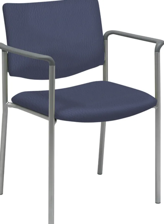 Stack Chair- Upholstered Padded Stack Chair w/ Arms