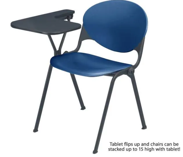 Stack Chair with P Flip Up Tablet Arm