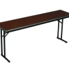 Steel Edge Stained Plywood Folding Seminar Table with Comfort Leg