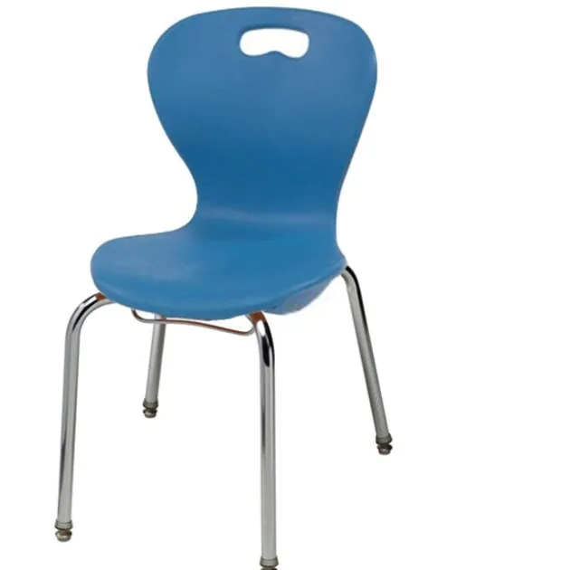 24 Student Classroom Package w/ 18"H Omnia Chairs & Hexagon Solid Plastic Desks (5th-Adult)
