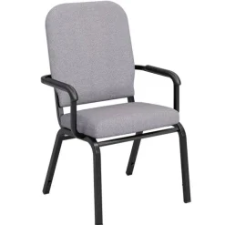 Tall Wing Back Oversized Upholstered Padded Stack Chair with Arms
