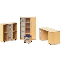 Teacher Desk with Trays & Locking Door