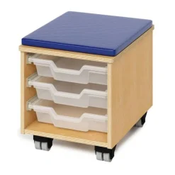 Teacher's Rolling Stool with Tray Storage