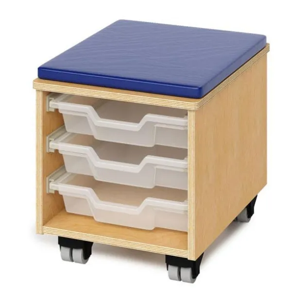 Teacher's Rolling Stool with Tray Storage