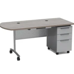 Textameter Peninsula Top Mobile Teacher Desk (30'' X 66'')