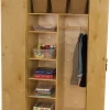Three Adjustable Shelf Wardrobe Cabinet