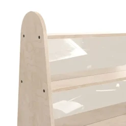 Three Shelf, Double Sided Storage Unit w/ Clear Plastic Divider