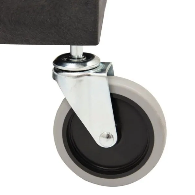 Three Shelf Tub Utility Cart with Heavy Duty Casters