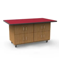 Tomah Fixed Shelves, 1 Divider & 4 Doors Laminate Top Workstations