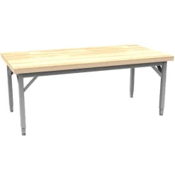 TORO Rectangle Table with Butcher Block Top (30