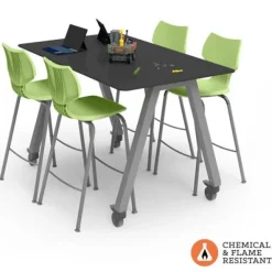 Trespa TopLab Plus Planner Studio Table w/ Glides (36'' W x 72'' D x 40'' H)