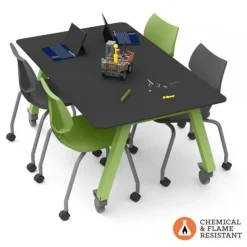 Trespa TopLab Plus Planner Studio Table with Casters (36'' W x 60'' D x 29'' H)