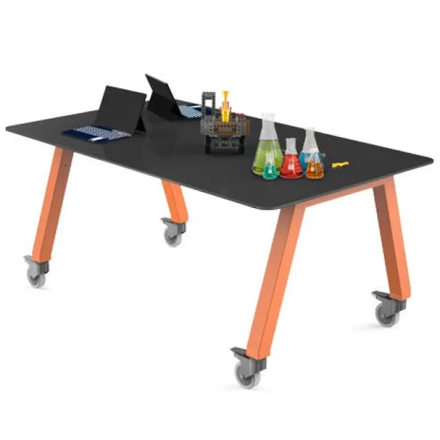 Trespa TopLab Plus Planner Studio Table with Casters (36'' W x 60'' D x 29'' H)