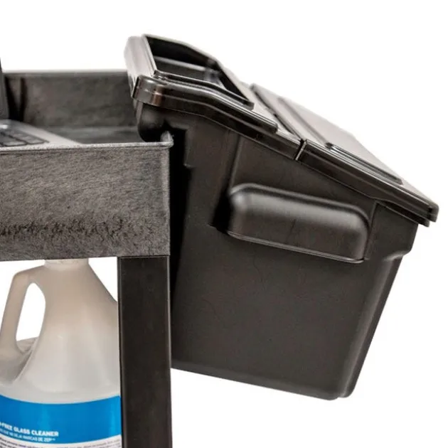 Triple Shelf XL Utility Cart with Dual Outrigger Bins