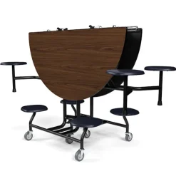 59T Round Mobile Stool Cafeteria Table (60" Round)