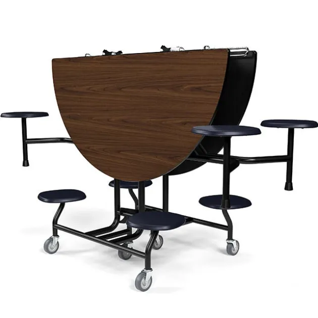 59T Round Mobile Stool Cafeteria Table (60" Round)