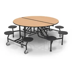 59T Round Mobile Stool Cafeteria Table (60