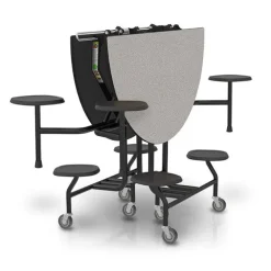 59T Round Mobile Stool Cafeteria Table (60