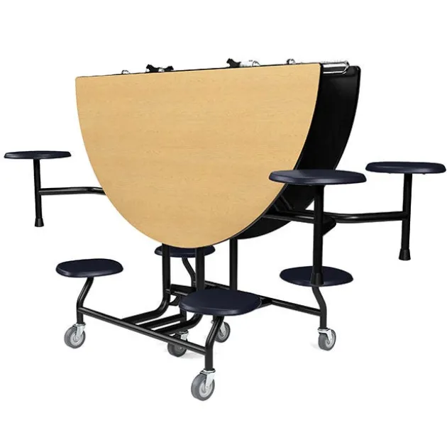59T Round Mobile Stool Cafeteria Table (60" Round)