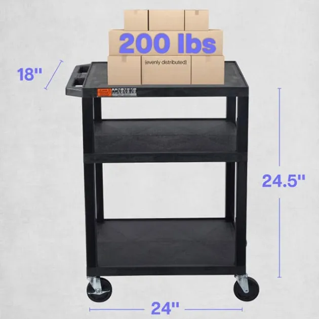 Tuffy Utility Cart with Electrical Assembly (34'' H)