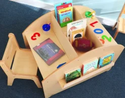 Two Student Adjustable Library Desk