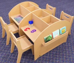 Two Student Adjustable Library Desk