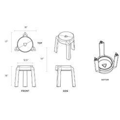 UFO Stacking Stool (18