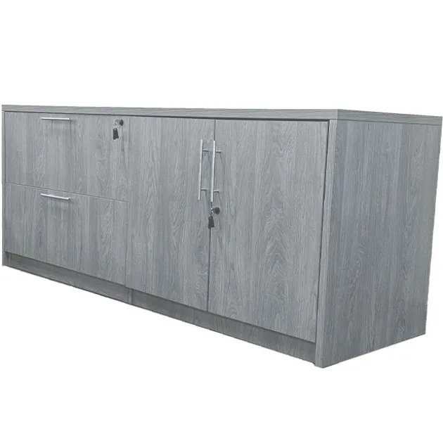 Ultra Premium Laminate Series Credenza w/ Lateral Files & Cabinet