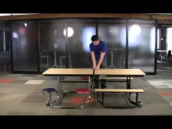 Uniframe Cafeteria Split Bench Table- 12' Long