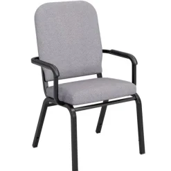 Upholstered Oversized Padded Stack Chair with Arms