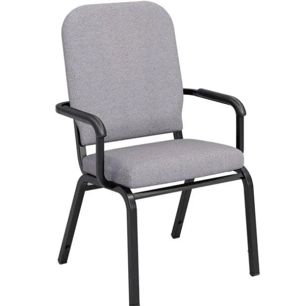 Upholstered Oversized Padded Stack Chair with Arms