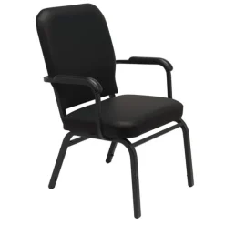 Upholstered Oversized Padded Stack Chair with Arms