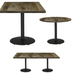 Urban Loft Round Cast Iron Base Cafe Tables