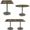 Urban Loft Round Steel Plate Base Cafe Tables