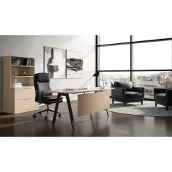 Variant Desk w/ Modesty Panel & Hutch w/ 2 Drawer Lateral File